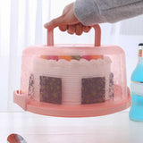 Portable Cake Storage Box, Transparent Plastic Cover with Snap Locks for Freshness, 26x22.5x13.5cm Airtight Container for Cupcakes or Snacks, Refrigerator-Safe and Odor-Proof Design Pink