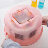 Portable Cake Storage Box, Transparent Plastic Cover with Snap Locks for Freshness, 26x22.5x13.5cm Airtight Container for Cupcakes or Snacks, Refrigerator-Safe and Odor-Proof Design Pink