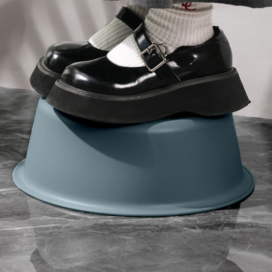 Wide Foot Wash Basin with Two-Color Design, Durable High-Temperature Plastic Washbasin for Laundry and Bathing, 13-Inch Round Shape with Large Capacity, Stable Flat Bottom for Home and Hotel Use A