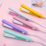Mini Hair Curler, Mini Hair Curler For Short Hair, 2 In 1 Mini Curler And Hair Straightener, Mini Curling Iron 1/2 Inch Barrel Short Hair, Long-Lasting Effect, Multi Functional, 3d Heating Plate Blue