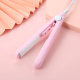 Mini Hair Curler, Mini Hair Curler For Short Hair, 2 In 1 Mini Curler And Hair Straightener, Mini Curling Iron 1/2 Inch Barrel Short Hair, Long-Lasting Effect, Multi Functional, 3d Heating Plate Pink