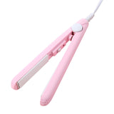 Mini Hair Curler, Mini Hair Curler For Short Hair, 2 In 1 Mini Curler And Hair Straightener, Mini Curling Iron 1/2 Inch Barrel Short Hair, Long-Lasting Effect, Multi Functional, 3d Heating Plate Pink