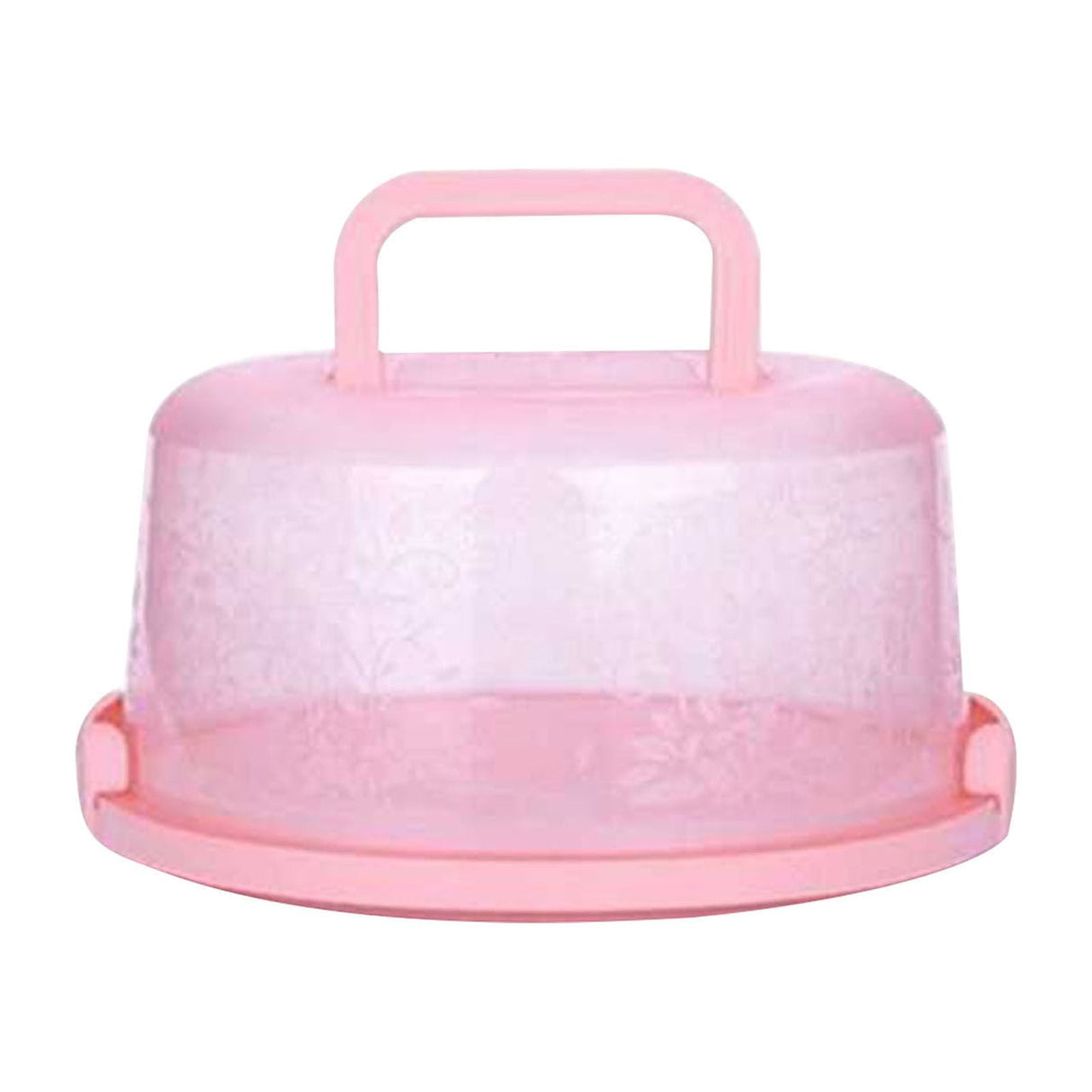 Clearance! Round Cake Carrier Cake Container With Lid And Handles, Large Cupcake Carrier Cake Keeper Sturdy Cupcake Box Cupcake Holder With Two Secure Side Closures Dishwasher Safe, Fresh Storage Pink