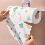 5 PCS Kitchen paper towel - Reusable tissue rolls, made from recycled paper, 50 sheets per roll, suitable for kitchens, furniture, dishes, etc. - Rear View