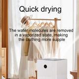 Dehumidifier - has a transparent 1-liter water tank, is quiet in use, and has an automatic shut-off function. It is suitable for indoor spaces such as basements, bathrooms, campers, and wardrobes. - Side View