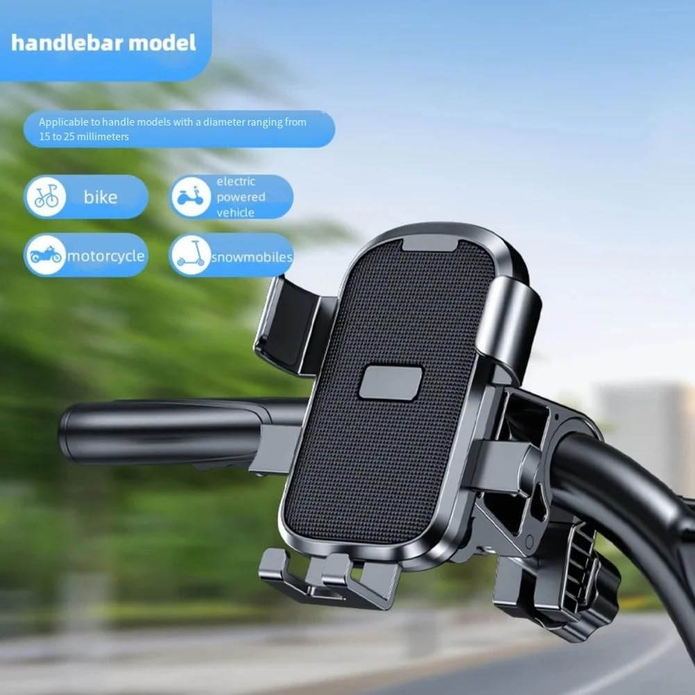 Universal Bicycle Phone Holder with 360 Degree Rotation and Secure Handlebar Mount for Bikes, Scooters and Motorcycles, Yellow
