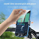 Universal Bicycle Phone Holder with 360 Degree Rotation and Secure Handlebar Mount for Bikes, Scooters and Motorcycles, Yellow - 45-Degree Angle