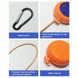 Travel Clothesline - Roll-Up Clothesline - Camping Clothesline - Clothesline - Extendable Clothesline - Clothing Line - Holiday Accessories - Camping Drying Rack - Portable Clothesline - Compact Design - With Carabiner - Non-slip - Indoor and Outdoor - Ca