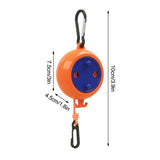 Travel Clothesline - Roll-Up Clothesline - Camping Clothesline - Clothesline - Extendable Clothesline - Clothing Line - Holiday Accessories - Camping Drying Rack - Portable Clothesline - Compact Design - With Carabiner - Non-slip - Indoor and Outdoor - Ca - Rear View