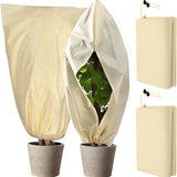 Winter Plant Cover - Protective Cover - Frost Protection - Plant Cover - Fleece - Olive Tree Cover - Palm Tree Protection - With Zipper and Drawstring - Breathable Material - Winter Protection - Cold Resistant - Garden Plants - Green - Frost Cover - 1 Pie - Front View
