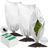 Winter Plant Cover - Protective Cover - Frost Protection - Plant Cover - Fleece - Olive Tree Cover - Palm Tree Protection - With Zipper and Drawstring - Breathable Material - Winter Protection - Cold Resistant - Garden Plants - Green - Frost Cover - 1 Pie - Low Angle