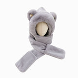 Winter Hat - Scarf - Mittens - 3 in 1 Set - Teddy Hat - Women's Winter Hat - Girls' Hat - Plush Hat - Hat with Ears - Warm Winter Set - Bear Hat - Soft Scarf - Hooded Hat - Fleece Hat - Gift for Women - Pink - One Size - Fluffy Hat - 1 Piece