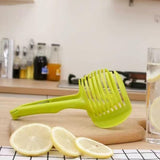 Onion Cutter - Tomato Cutter - Vegetable Cutter - Onion Comb - Cutting Aid - Potato Cutter - Kitchen Accessories - Lemon Cutter - Vegetable Holder - Fruit Cutter - Handy Kitchen Tools - Cutting Tools - Green - 1 Piece - 45-Degree Angle