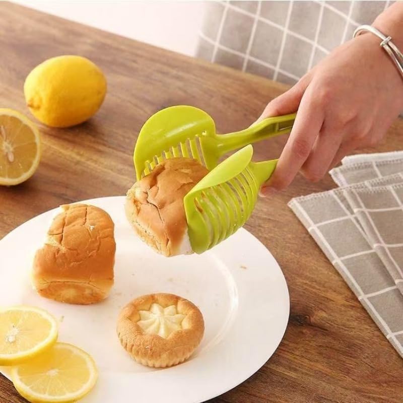 Onion Cutter - Tomato Cutter - Vegetable Cutter - Onion Comb - Cutting Aid - Potato Cutter - Kitchen Accessories - Lemon Cutter - Vegetable Holder - Fruit Cutter - Handy Kitchen Tools - Cutting Tools - Green - 1 Piece