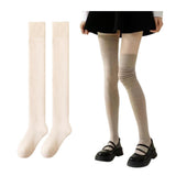 Overknee Socks Women - Knee Socks - Long Socks - Thigh High Socks - Leg Warmers - Winter Socks - Stockings - High Socks - Cotton Socks - Warm Socks - Long Knee Socks - Legwear - Women's Socks - House Socks - Multicolor - 5 Pairs - Front View