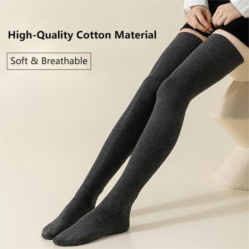 Overknee Socks Women - Knee Socks - Long Socks - Thigh High Socks - Leg Warmers - Winter Socks - Stockings - High Socks - Cotton Socks - Warm Socks - Long Knee Socks - Legwear - Women's Socks - House Socks - Multicolor - 5 Pairs