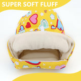 Bird Hammock - Sleeping Nest Bird - Bird Tent - Bird Cage Accessories - Parrot Toys - Parakeet Toys - Hammock - Plush House - Lovebird - Cockatiel - Canary - Sleeping Bag - Yellow - 1 Piece - Side View