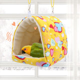 Bird Hammock - Sleeping Nest Bird - Bird Tent - Bird Cage Accessories - Parrot Toys - Parakeet Toys - Hammock - Plush House - Lovebird - Cockatiel - Canary - Sleeping Bag - Yellow - 1 Piece