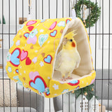 Bird Hammock - Sleeping Nest Bird - Bird Tent - Bird Cage Accessories - Parrot Toys - Parakeet Toys - Hammock - Plush House - Lovebird - Cockatiel - Canary - Sleeping Bag - Yellow - 1 Piece