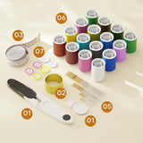 Sewing Kit - Sewing Box - Sewing Thread - Sewing Supplies - Haberdashery - Travel Sewing Kit - Sewing Kit - Sewing Accessories - Clothing Repair Kit - Needles and Thread - Needle and Thread - Measuring Tape - Crafts - Sewing Case - Starter Kit - Beige - 1