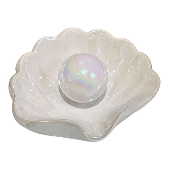 Soap Dish Shell - Soap Holder - Soap Dish - Bathroom Accessories - Jewelry Dish - Toilet Furnishings - Storage Dish - Home Decoration - Key Tray - Make Up Sponge Holder - Luxury Bathroom Interior - Gift Tip - Mother of Pearl White - 1 Piece