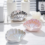 Soap Dish Shell - Soap Holder - Soap Dish - Bathroom Accessories - Jewelry Dish - Toilet Furnishings - Storage Dish - Home Decoration - Key Tray - Make Up Sponge Holder - Luxury Bathroom Interior - Gift Tip - Mother of Pearl White - 1 Piece - Rear View
