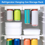 Can Holder Fridge - Fridge Organizer Hanging - Soda Can Rack - Beer Holder - Fridge Storage Rack - Hanging Drawer - Beverage Dispenser - Space Saving - Kitchen Accessories - Bottle Holder - Storage System - White - 1 Piece - Front View