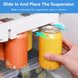 Can Holder Fridge - Fridge Organizer Hanging - Soda Can Rack - Beer Holder - Fridge Storage Rack - Hanging Drawer - Beverage Dispenser - Space Saving - Kitchen Accessories - Bottle Holder - Storage System - White - 1 Piece