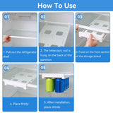 Can Holder Fridge - Fridge Organizer Hanging - Soda Can Rack - Beer Holder - Fridge Storage Rack - Hanging Drawer - Beverage Dispenser - Space Saving - Kitchen Accessories - Bottle Holder - Storage System - White - 1 Piece