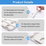 Can Holder Fridge - Fridge Organizer Hanging - Soda Can Rack - Beer Holder - Fridge Storage Rack - Hanging Drawer - Beverage Dispenser - Space Saving - Kitchen Accessories - Bottle Holder - Storage System - White - 1 Piece - Rear View