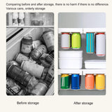 Can Holder Fridge - Fridge Organizer Hanging - Soda Can Rack - Beer Holder - Fridge Storage Rack - Hanging Drawer - Beverage Dispenser - Space Saving - Kitchen Accessories - Bottle Holder - Storage System - White - 1 Piece