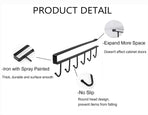 2 Pieces Under-Shelf Mug Holder Rack for Cups and Kitchen Utensils, Space-Saving Hanging Storage with No Drilling Required, Black