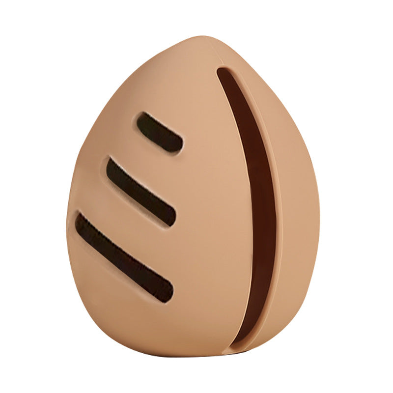 Makeup Sponge Holder - Beauty Sponge Case - Makeup Organizer - Storage Box - Makeup Egg - Travel Box - Cosmetic Accessories - Sponge Box - Gift for Women - Toiletry Bag - Protective Cover - Silicone - Nude Pink and Brown - 3 Pieces