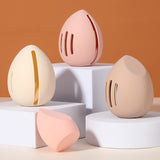Makeup Sponge Holder - Beauty Sponge Case - Makeup Organizer - Storage Box - Makeup Egg - Travel Box - Cosmetic Accessories - Sponge Box - Gift for Women - Toiletry Bag - Protective Cover - Silicone - Nude Pink and Brown - 3 Pieces