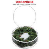 Storage bag - Christmas wreath organizer - Transparent Christmas wreath - Storage box - Christmas tree storage bag - Wreath organizer - Artificial wreath organizer - Organizer - With handle - White - 60 cm - 2 pieces - Side View