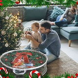 Storage bag - Christmas wreath organizer - Transparent Christmas wreath - Storage box - Christmas tree storage bag - Wreath organizer - Artificial wreath organizer - Organizer - With handle - White - 60 cm - 2 pieces