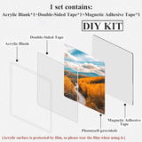 Fridge magnet set - DIY decoration - magnetic wall sticker - living room decoration - decoration - office decoration - party decoration - Christmas gifts - Christmas gifts for adults - Acrylic - Transparent - 5 cm x 5 cm - 24 pieces - Side View