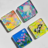 Fridge magnet set - DIY decoration - magnetic wall sticker - living room decoration - decoration - office decoration - party decoration - Christmas gifts - Christmas gifts for adults - Acrylic - Transparent - 5 cm x 5 cm - 24 pieces