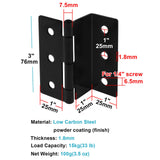 Hinges - Triple hinges - Cabinets - Kitchen cabinet - Wardrobe - Wooden cabinet - Door stopper - Cabinet - Trash can - Wardrobe - Suitcase hand luggage - Suitcase - Iron - Black - 6 pieces - Side View