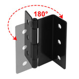 Hinges - Triple hinges - Cabinets - Kitchen cabinet - Wardrobe - Wooden cabinet - Door stopper - Cabinet - Trash can - Wardrobe - Suitcase hand luggage - Suitcase - Iron - Black - 6 pieces - Top-Down View