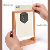Photo frame - 3D photo frame - Wooden photo frame - Bedroom decoration - Living room decoration - Christmas decoration for indoors - Wooden - Transparent - 2 pieces - Rear View