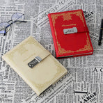 Diary - Journal - diary with lock - password book - Notebook - notebook A5 - diary for adults - books - Retro - Creative - Christmas gifts - Christmas gifts for adults - gift for women - gift for men -White