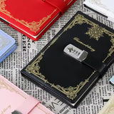 Diary - Journal - diary with lock - password book - Notebook - notebook A5 - diary for adults - books - Retro - Creative - Christmas gifts - Christmas gifts for adults - gift for women - gift for men -White - Close-Up Angle