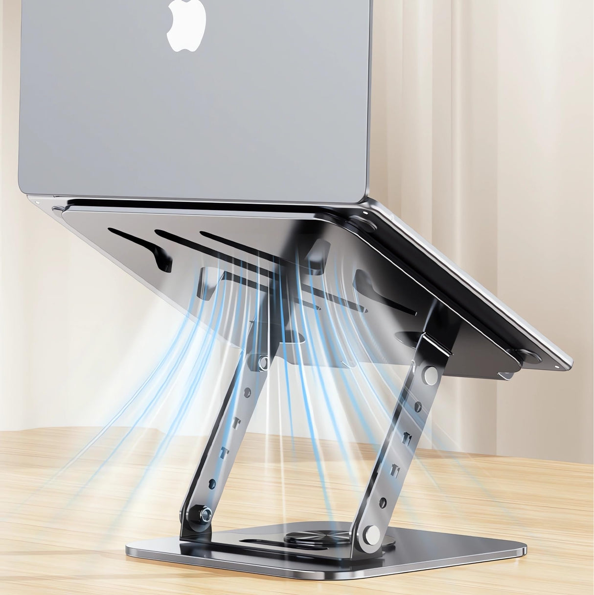 Laptop Stand - Laptop Riser - Desk Accessories - Notebook Stand - Laptop Holder - Office Supplies - Ergonomic Stand - Folding Stand - Laptop Support - Ventilation Stand - Black - 1 piece