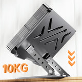 Laptop Stand - Laptop Riser - Desk Accessories - Notebook Stand - Laptop Holder - Office Supplies - Ergonomic Stand - Folding Stand - Laptop Support - Ventilation Stand - Black - 1 piece - 45-Degree Angle