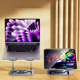 Laptop Stand - Laptop Riser - Desk Accessories - Notebook Stand - Laptop Holder - Office Supplies - Ergonomic Stand - Folding Stand - Laptop Support - Ventilation Stand - Black - 1 piece - Close-Up Angle