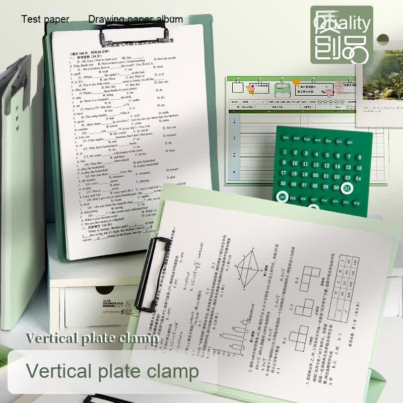 Clipboard A4 - Writing Folder - Foldable Clipboard - Desk Accessories - Morandi Colors - Office Supplies - Document Folder - A4 Folder - Pastel Colors - Writing Pad Holder - Briefcase - Nursing - Administration - Warehouse - Sturdy Plastic - 6 pieces