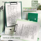 Clipboard A4 - Writing Folder - Foldable Clipboard - Desk Accessories - Morandi Colors - Office Supplies - Document Folder - A4 Folder - Pastel Colors - Writing Pad Holder - Briefcase - Nursing - Administration - Warehouse - Sturdy Plastic - 6 pieces - Front View