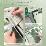 Clipboard A4 - Writing Folder - Foldable Clipboard - Desk Accessories - Morandi Colors - Office Supplies - Document Folder - A4 Folder - Pastel Colors - Writing Pad Holder - Briefcase - Nursing - Administration - Warehouse - Sturdy Plastic - 6 pieces - Top-Down View