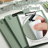 Clipboard A4 - Writing Folder - Foldable Clipboard - Desk Accessories - Morandi Colors - Office Supplies - Document Folder - A4 Folder - Pastel Colors - Writing Pad Holder - Briefcase - Nursing - Administration - Warehouse - Sturdy Plastic - 6 pieces - Low Angle